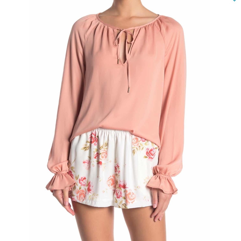 🆕 Sateen Flared Cuffed Wrist Boho Blouse